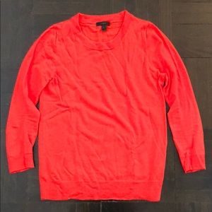 Orange J. Crew Cotton Sweater